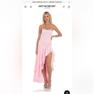 Lucy in the Sky size small strapless dress